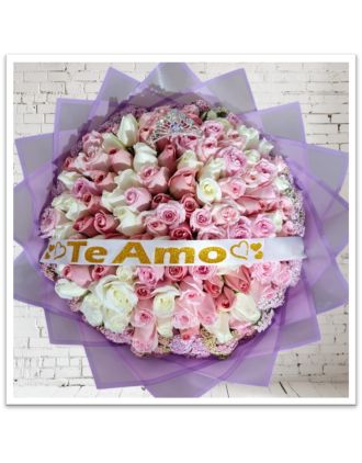 RAMO BUCHON 150 ROSAS 3 TONOS