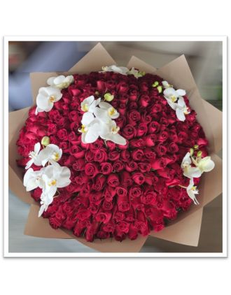 RAMO BUCHON 400 ROSAS Y ORQUIDEAS